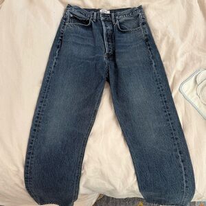 Agolde High-Rise Women's Jeans in Dark Blue Wash